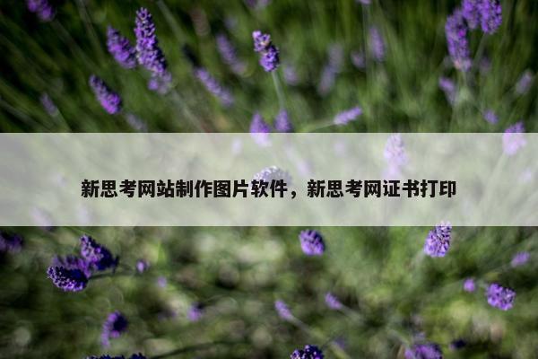 新思考网站制作图片软件，新思考网证书打印