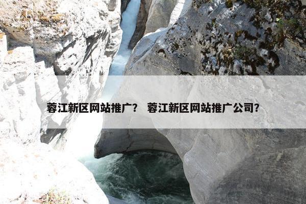 蓉江新区网站推广？ 蓉江新区网站推广公司？