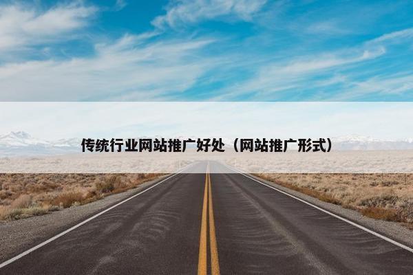 传统行业网站推广好处（网站推广形式）