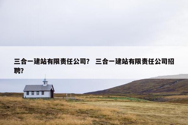 三合一建站有限责任公司？ 三合一建站有限责任公司招聘？