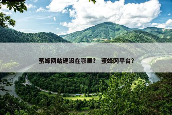 蜜蜂网站建设在哪里？ 蜜蜂网平台？