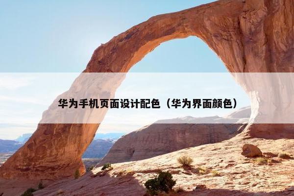 华为手机页面设计配色（华为界面颜色）