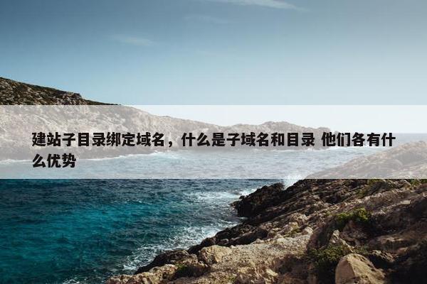 建站子目录绑定域名，什么是子域名和目录 他们各有什么优势