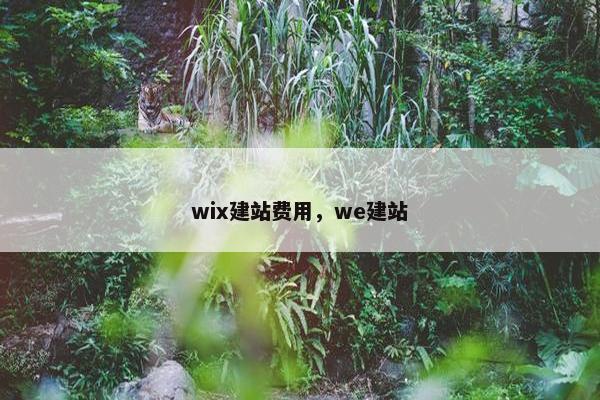 wix建站费用，we建站