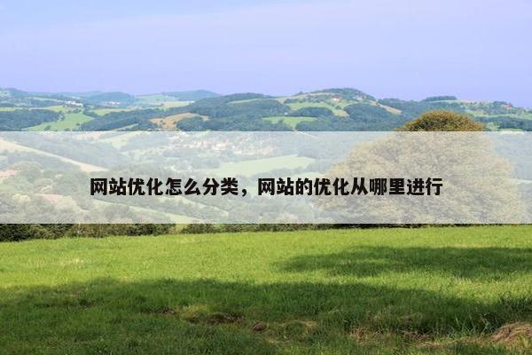 网站优化怎么分类，网站的优化从哪里进行