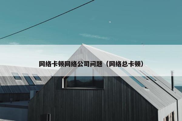 网络卡顿网络公司问题（网络总卡顿）