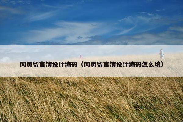 网页留言簿设计编码（网页留言簿设计编码怎么填）