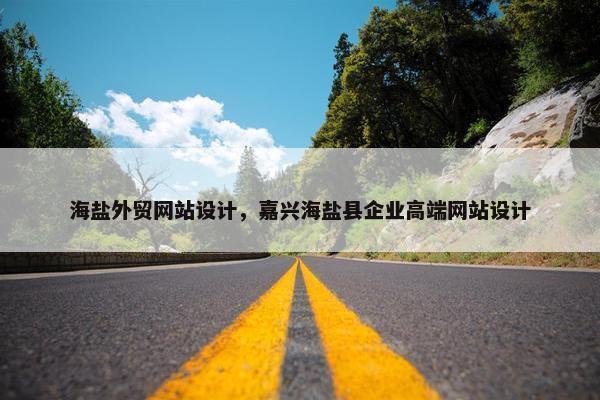海盐外贸网站设计，嘉兴海盐县企业高端网站设计