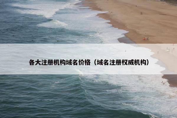 各大注册机构域名价格（域名注册权威机构）