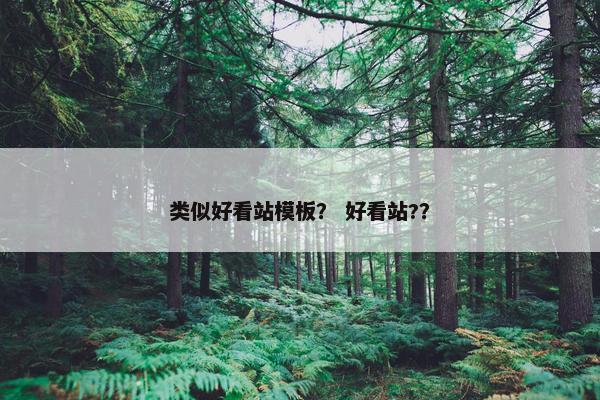 类似好看站模板？ 好看站?？