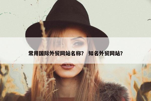 常用国际外贸网站名称？ 知名外贸网站？