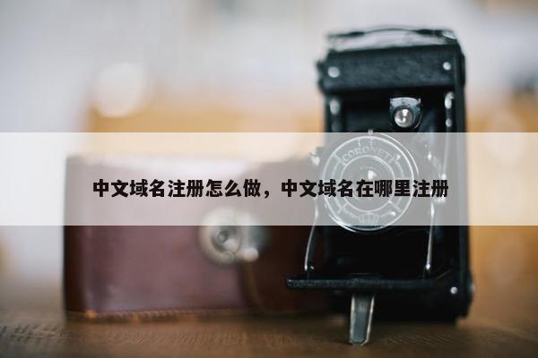 中文域名注册怎么做，中文域名在哪里注册