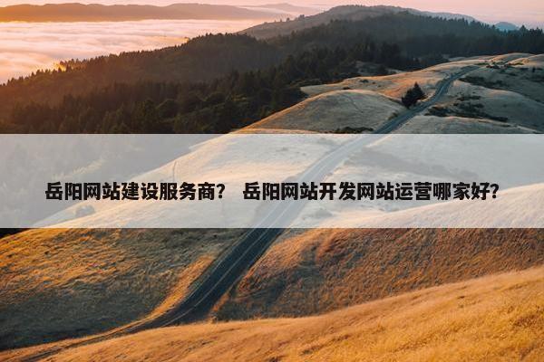 岳阳网站建设服务商？ 岳阳网站开发网站运营哪家好？
