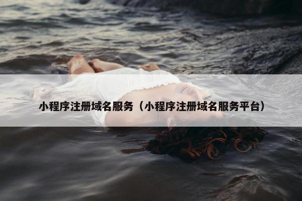 小程序注册域名服务（小程序注册域名服务平台）