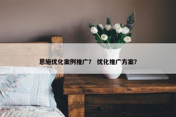 恩施优化案例推广？ 优化推广方案？