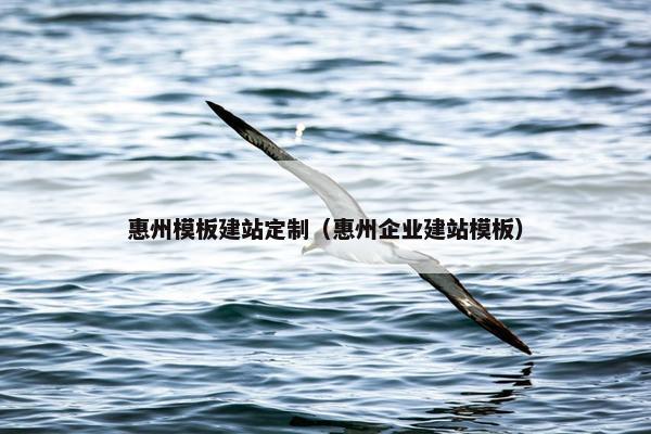 惠州模板建站定制（惠州企业建站模板）