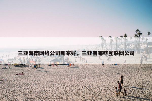 三亚海南网络公司哪家好，三亚有哪些互联网公司