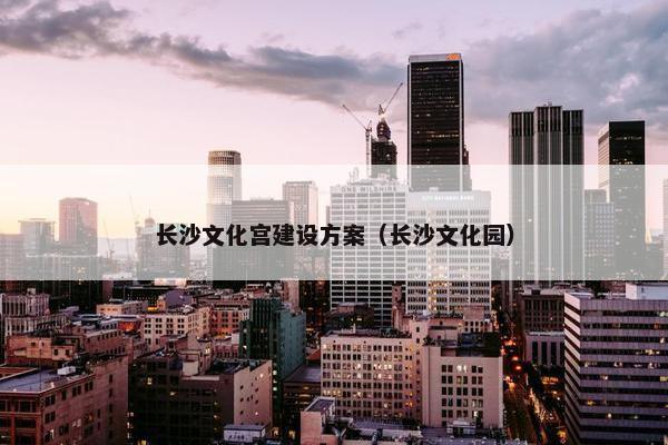 长沙文化宫建设方案（长沙文化园）