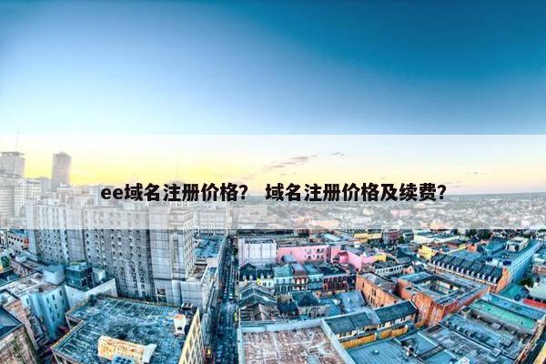 ee域名注册价格？ 域名注册价格及续费？