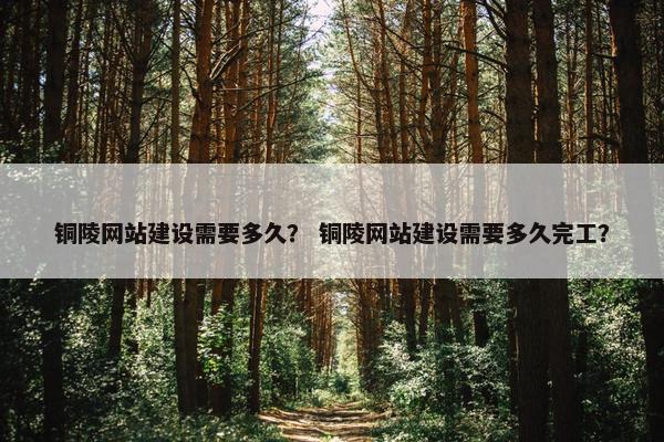 铜陵网站建设需要多久？ 铜陵网站建设需要多久完工？