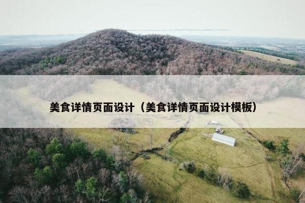 美食详情页面设计（美食详情页面设计模板）