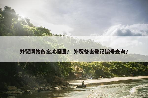 外贸网站备案流程图？ 外贸备案登记编号查询？