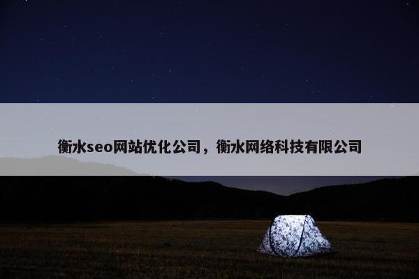 衡水seo网站优化公司，衡水网络科技有限公司