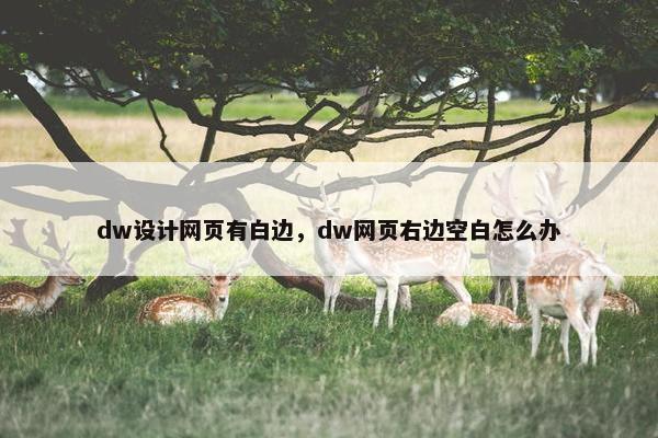 dw设计网页有白边，dw网页右边空白怎么办
