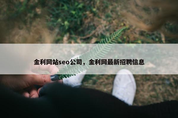 金利网站seo公司，金利网最新招聘信息