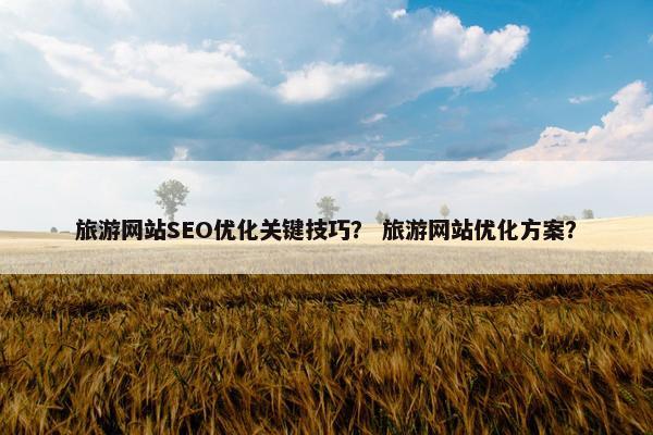 旅游网站SEO优化关键技巧？ 旅游网站优化方案？