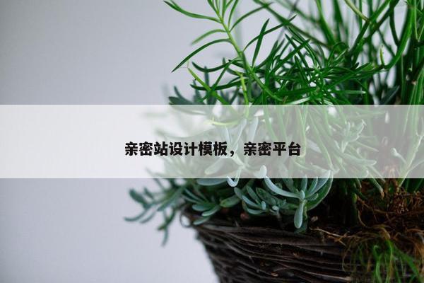 亲密站设计模板，亲密平台