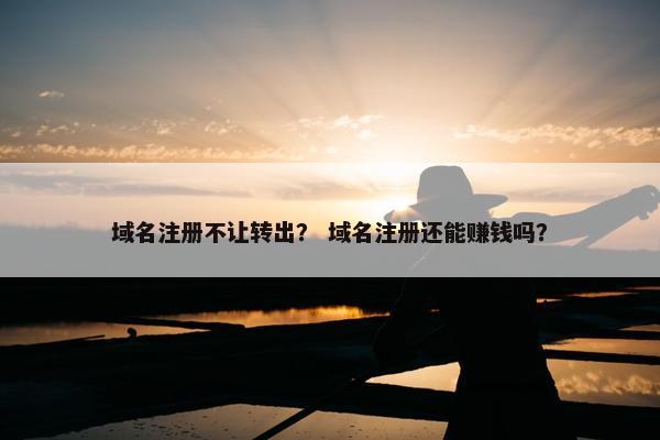 域名注册不让转出？ 域名注册还能赚钱吗？
