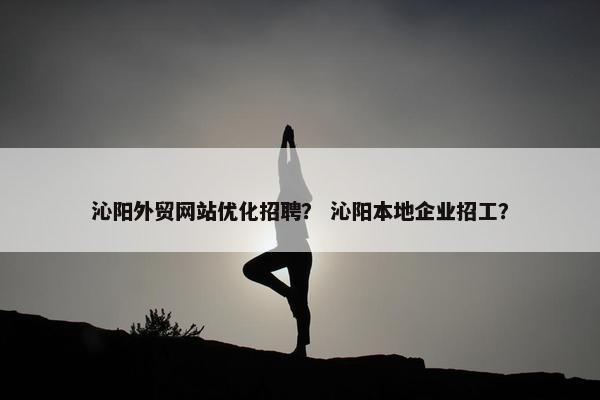 沁阳外贸网站优化招聘？ 沁阳本地企业招工？