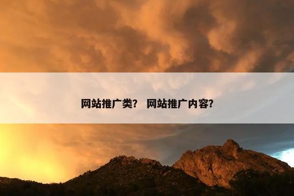 网站推广类？ 网站推广内容？