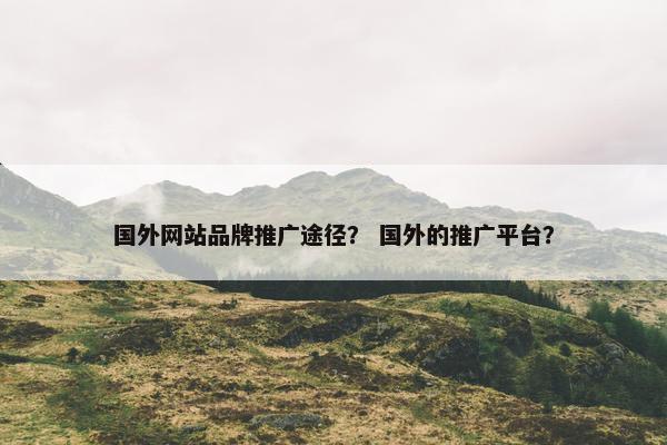 国外网站品牌推广途径？ 国外的推广平台？