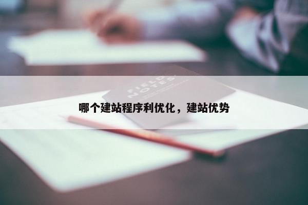 哪个建站程序利优化，建站优势