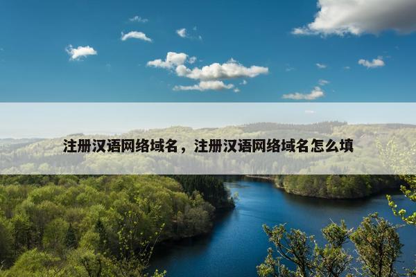 注册汉语网络域名，注册汉语网络域名怎么填