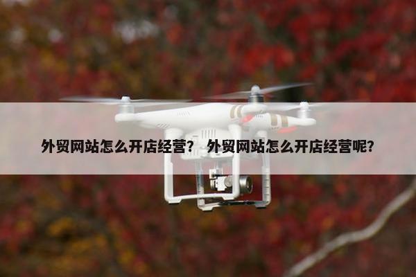 外贸网站怎么开店经营？ 外贸网站怎么开店经营呢？