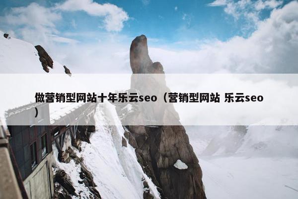 做营销型网站十年乐云seo（营销型网站 乐云seo）