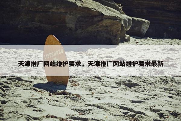 天津推广网站维护要求，天津推广网站维护要求最新