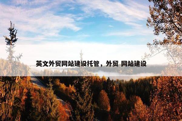英文外贸网站建设托管，外贸 网站建设