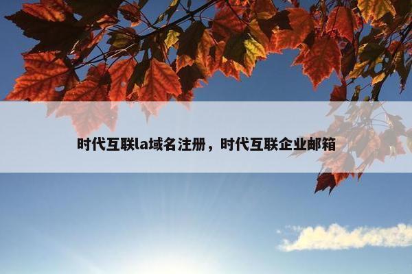时代互联la域名注册，时代互联企业邮箱