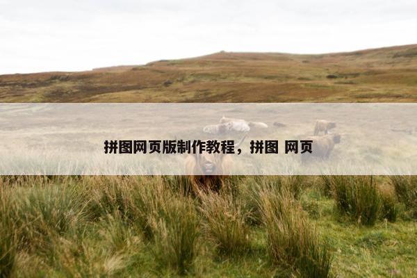 拼图网页版制作教程，拼图 网页