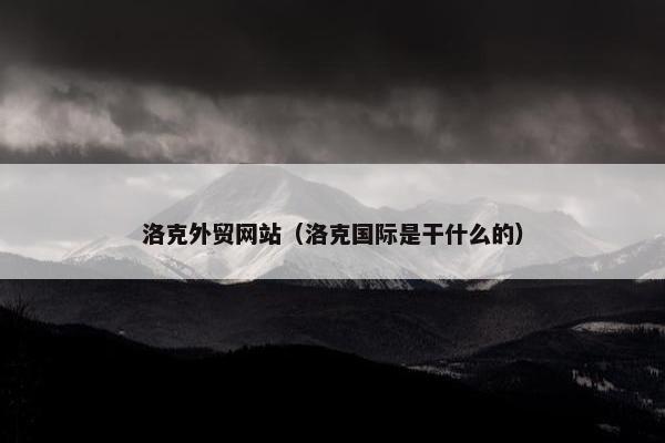 洛克外贸网站（洛克国际是干什么的）