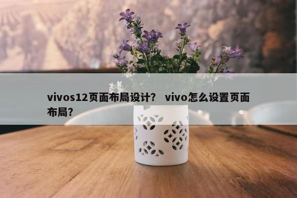 vivos12页面布局设计？ vivo怎么设置页面布局？