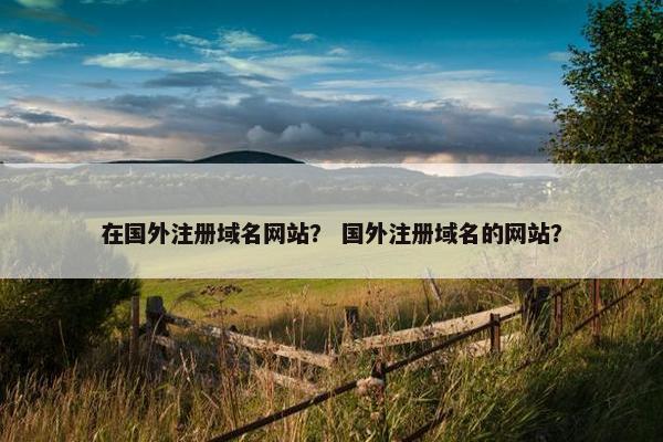在国外注册域名网站？ 国外注册域名的网站？