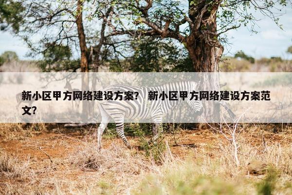 新小区甲方网络建设方案？ 新小区甲方网络建设方案范文？