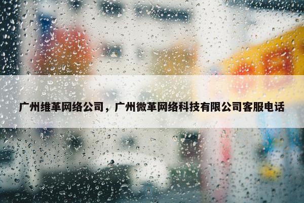 广州维革网络公司，广州微革网络科技有限公司客服电话