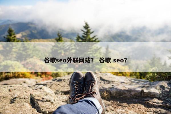 谷歌seo外联网站？ 谷歌 seo？