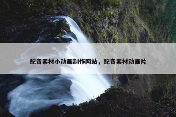 配音素材小动画制作网站，配音素材动画片